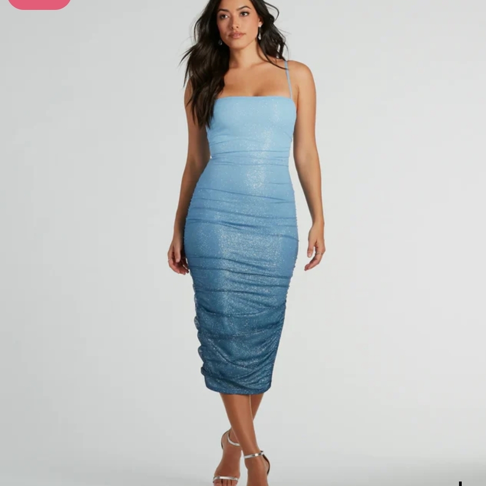 Elegant Blue Women's Dress